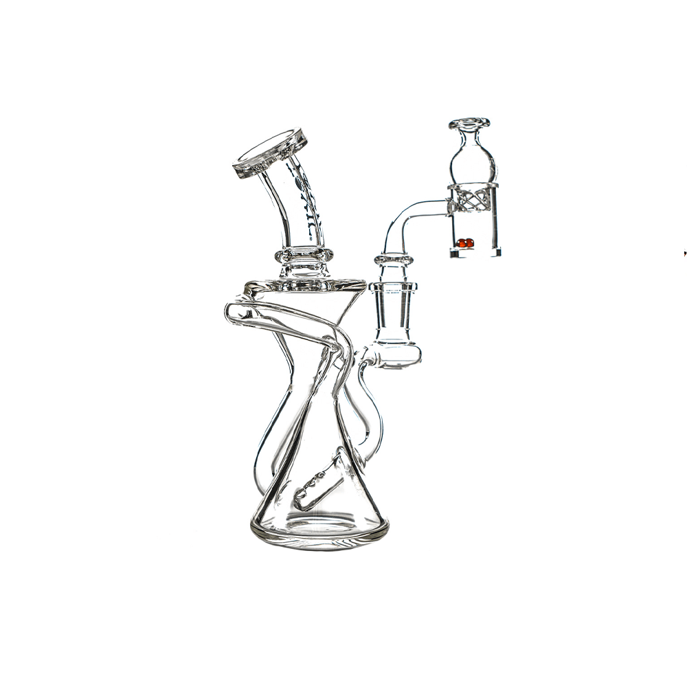 MKGlass TX60 Toxic Double Cyclone Recycler 7 in Water Pipe