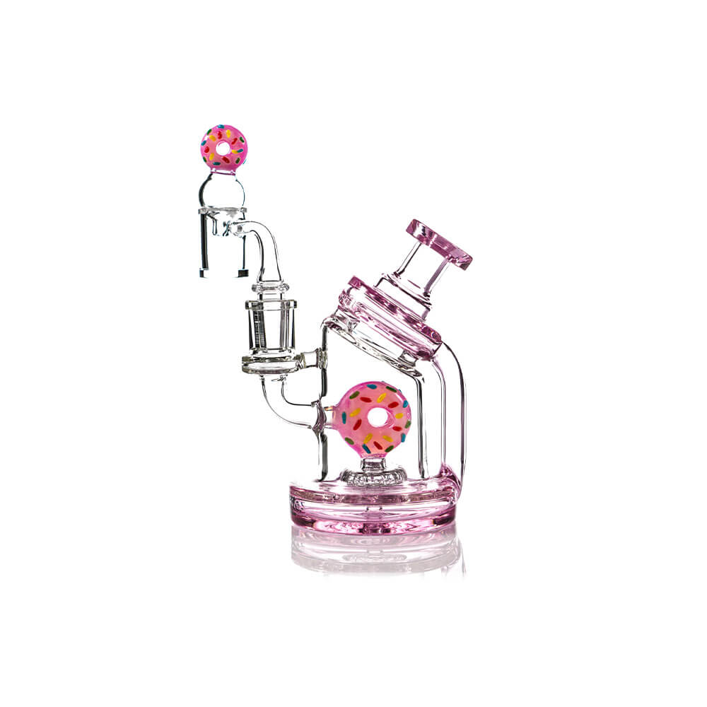 MKGlass TX32 Toxic Donut Recycler Rig 6 in Water Pipe - Image 3